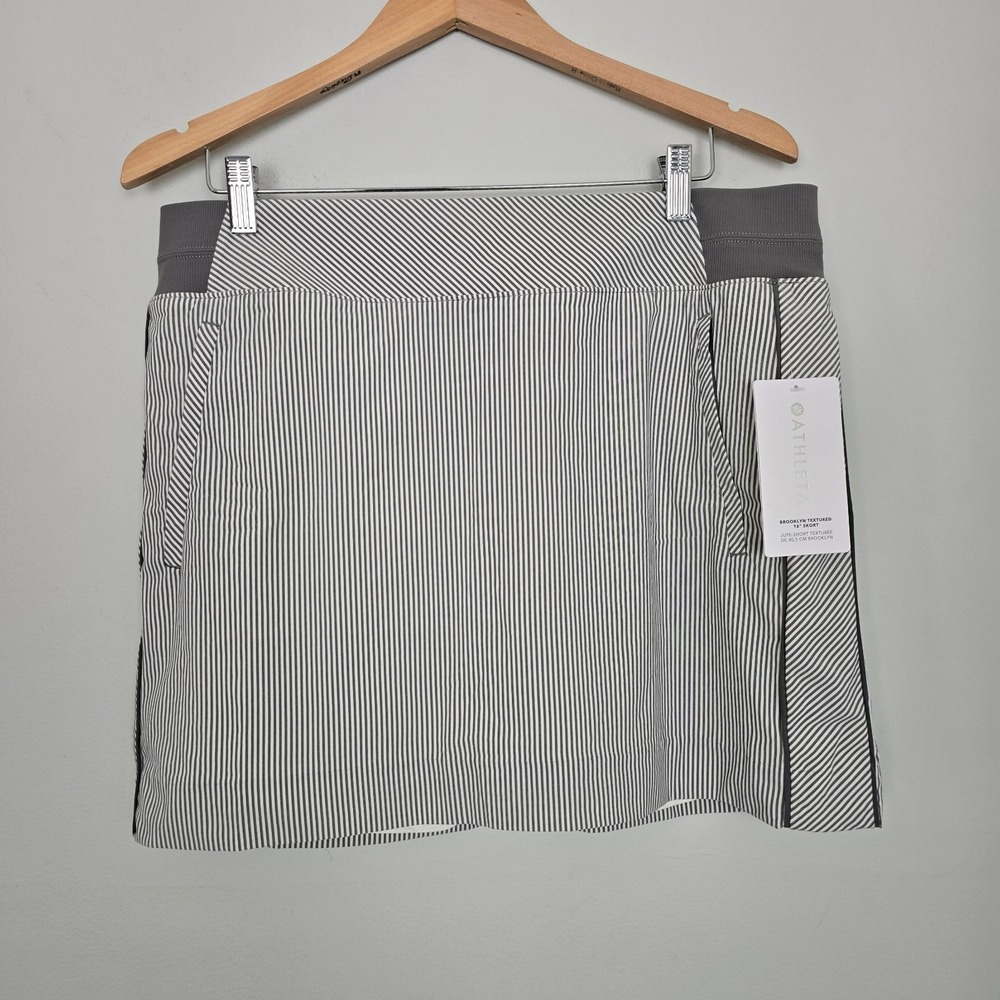 NWT Athleta Brooklyn Womens Textured 16" Skort Size 16 Athleisure Preppy Coastal